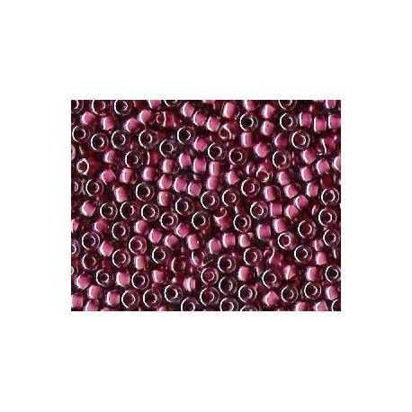 Rocailles Miyuki 8/0 2649 Light Rose/Dark Rose Inside Color Lined x10g  - 1