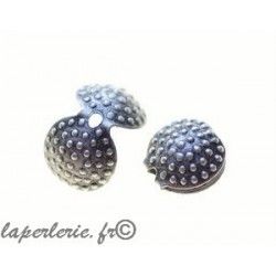 Bead tip picot 10mm OLD SILVER COLOR x4