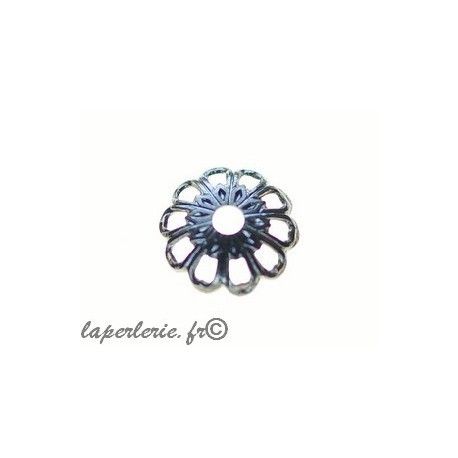 Calotte filigranée 12mm ÉTAIN x3  - 1