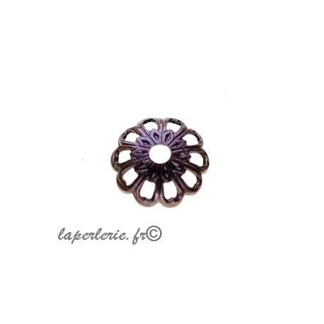 Calotte filigranée 12mm CUIVRE VIEILLI x3  - 1