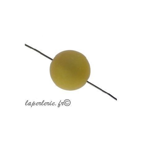 Polaire ronde 16mm MOUTARDE  - 1