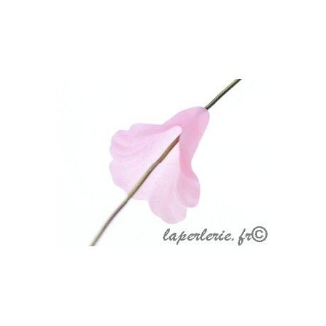 Fleur clochette 16x15mm LIGHT ROSE x3  - 1