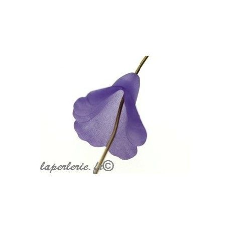 Fleur clochette 16x15mm DARK LILAS x3  - 1