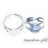 Adjustable ring with plate 11mm SILVER COLOR