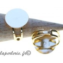 Adjustable ring with plate 15mm GOLD COLOR