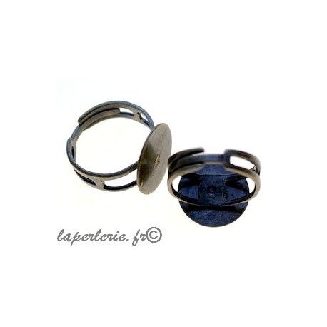 Support de bague anneau ajouré réglable plateau 15mm LAITON VIEILLI  - 1