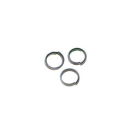 anneau double 6x0.7mm ARGENTÉ VIEILLI x25  - 1