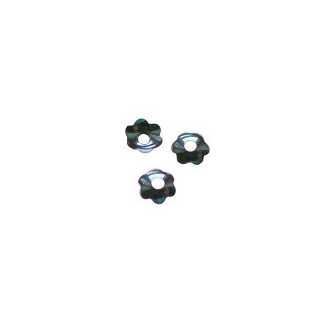 Calotte lisse fleur 4mm ÉTAIN x20  - 1