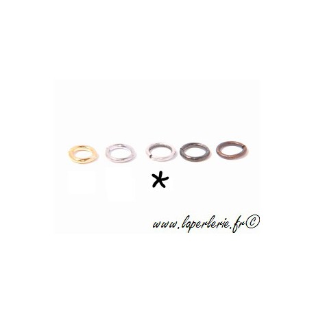 Anneaux de jonction 5 mm ARGENT VIEILLI x25  - 1