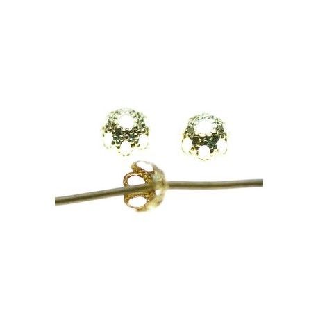 Cloche filigranée 4mm DORÉ x20  - 1
