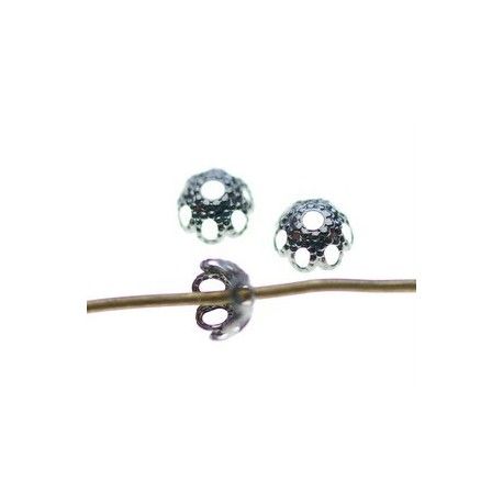 Cloche filigranée 4mm ÉTAIN x20  - 1