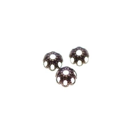 Cloche filigranée 4mm CUIVRE VIEILLI x20  - 1