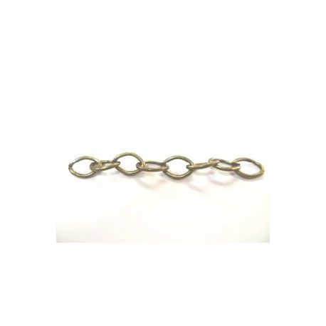 Chaîne ovale maillon 7x9mm LAITON VIEILLI x1m  - 1