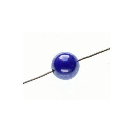 Ronde 10mm lustrée BLEU LAPIS x4  - 1