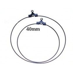 Ear hoop with ring 40mm TIN COLOR x2