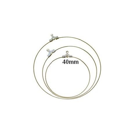 Créole avec anneau 40mm DORÉ  x2  - 1