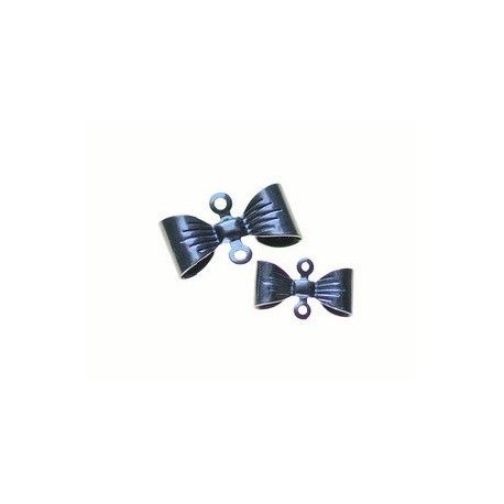 Intercalaire noeud papillon 15.5x10mm ÉTAIN x2  - 1