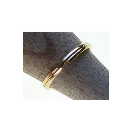 Anneau porte clés 25mm DORÉ x2  - 1