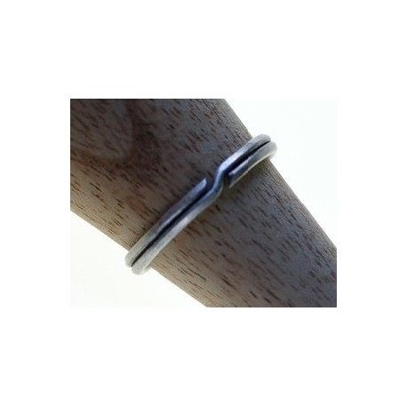 Anneau porte clés 25mm ARGENTÉ VIEILLI x2  - 1