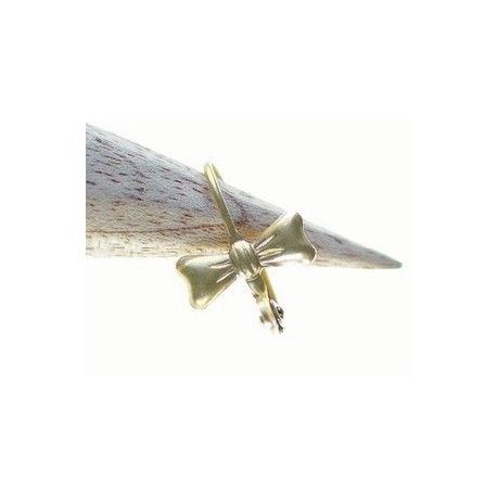 Dormeuse noeud papillon DORÉ x2  - 1