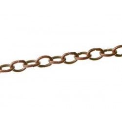 Chain oval ring 6mm OLD COPPER COLOR,1meter