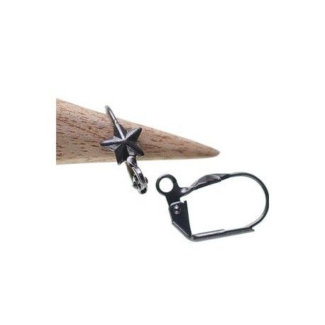 Dormeuse étoile 15mm ÉTAIN x2  - 1