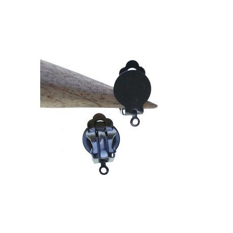 Clip BO à coller plateau 10mm + anneau ÉTAIN x2  - 1