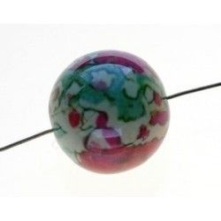 Liberty bead 22mm Claire Aude Red/Green