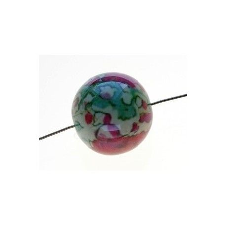 Perle liberty 22mm Claire Aude Rouge/Vert  - 1