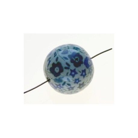 Perle liberty 22mm Fairford Bleu  - 1