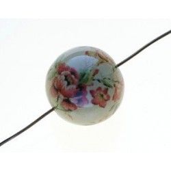 Paper bead 18mm Vintage Rose