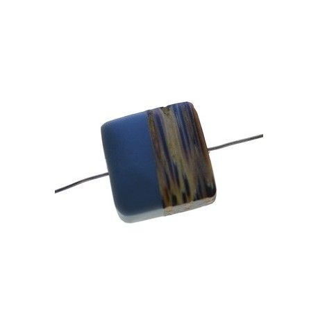 Carré aplati 20x6.5mm bois/résine GRIS  - 1