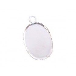Support for cabochon 18x13mm SILVER COLOR