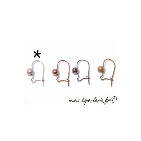 Crochet boucle d oreille ARGENTÉ ANTIQUE x2  - 1