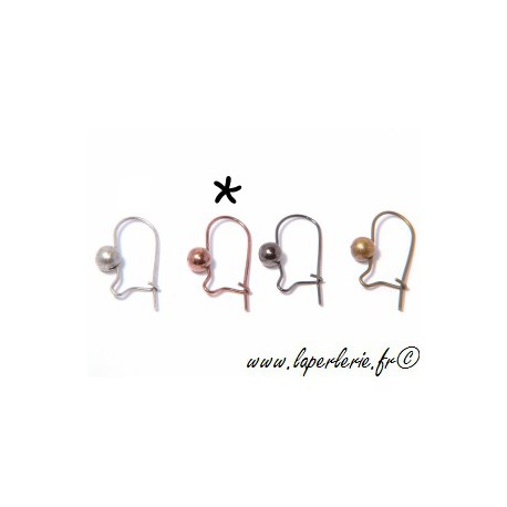 Crochet boucle d oreille CUIVRE x2  - 1