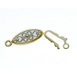 Oval clasp with hook 1 st GOLD COLOR x2