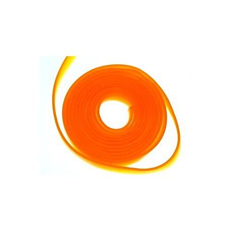 Sangle silicone 6x1mm ORANGE MAT x1m  - 1