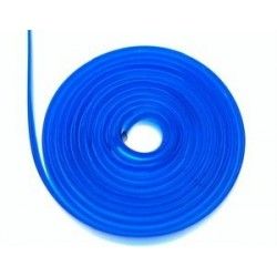 Silicone strip 6x1mm CAPRI BLUE SHINY x1m