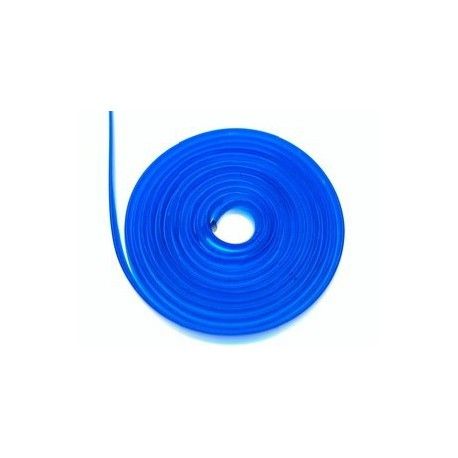 Sangle silicone 6x1mm CAPRI BLUE BRILLANT x1m  - 1