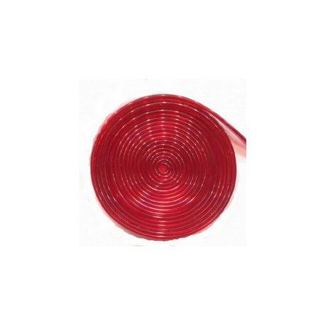 Sangle silicone 6x1mm ROUGE BRILLANT x1m  - 1