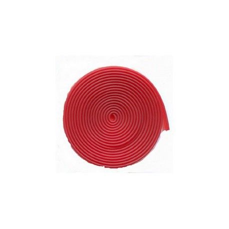 Sangle silicone 6x1mm ROUGE MAT x1m  - 1