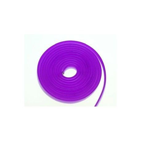 Sangle silicone 6x1mm VIOLET MAT x1m  - 1