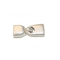 Hook clasp 5mm Flat lace OLD SILVER COLOR