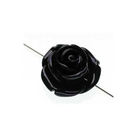 Rose 27x13.5mm NOIR  - 1