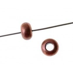 Round thick 7x4mm OLD COPPER COLOR x4