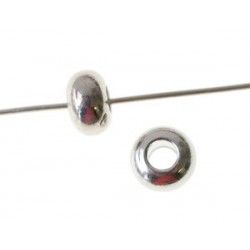 Round thick 7x4mm SILVER COLOR x4