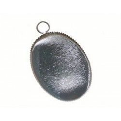 Support for cabochon 25x18mm SILVER COLOR
