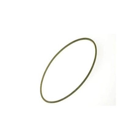 Anneau fermé ovale 40x20mm ép.0.9mm LAITON VIEILLI x3  - 1
