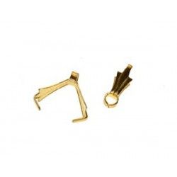 Bail clips lys flower 10mm GOLD COLOR x6