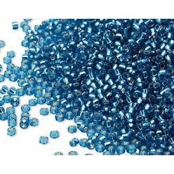 Seed beads 15/0 Miyuki 0025 Tr. Capri Blue Silver Lined x7g